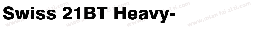 Swiss 21BT Heavy字体转换